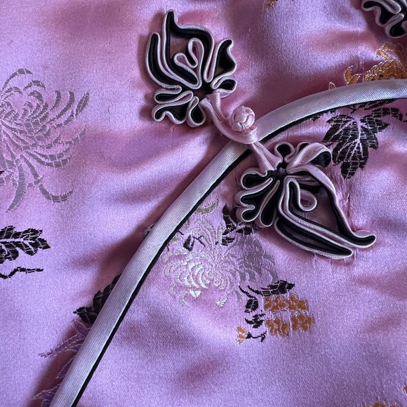 Pink Floral Pattered Kimono Mini Dress - Picture 3 of 3